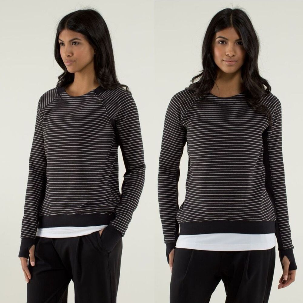 Lululemon Fleet Street Pullover Black White